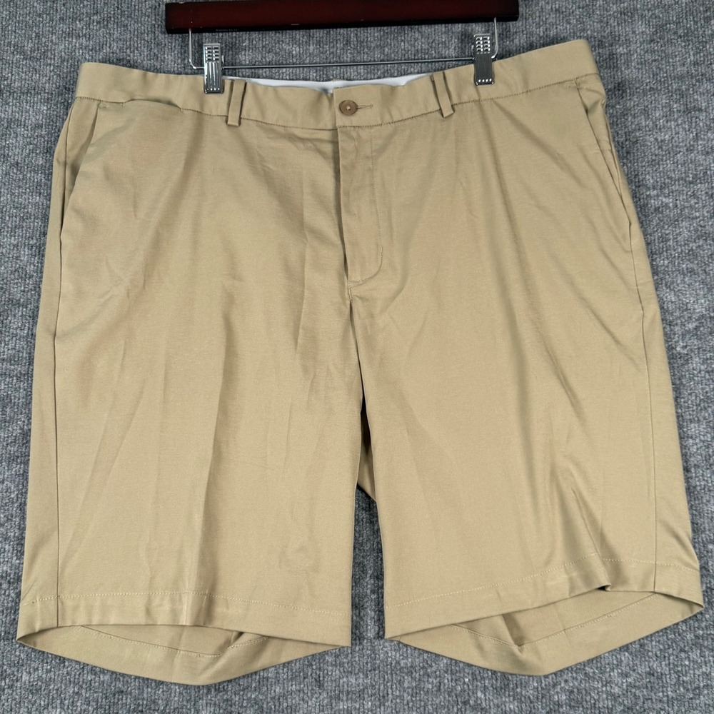 Nike Golf Mens Size 40 Shorts Khaki Tan Flat Front Athletic Chino Lightweight
